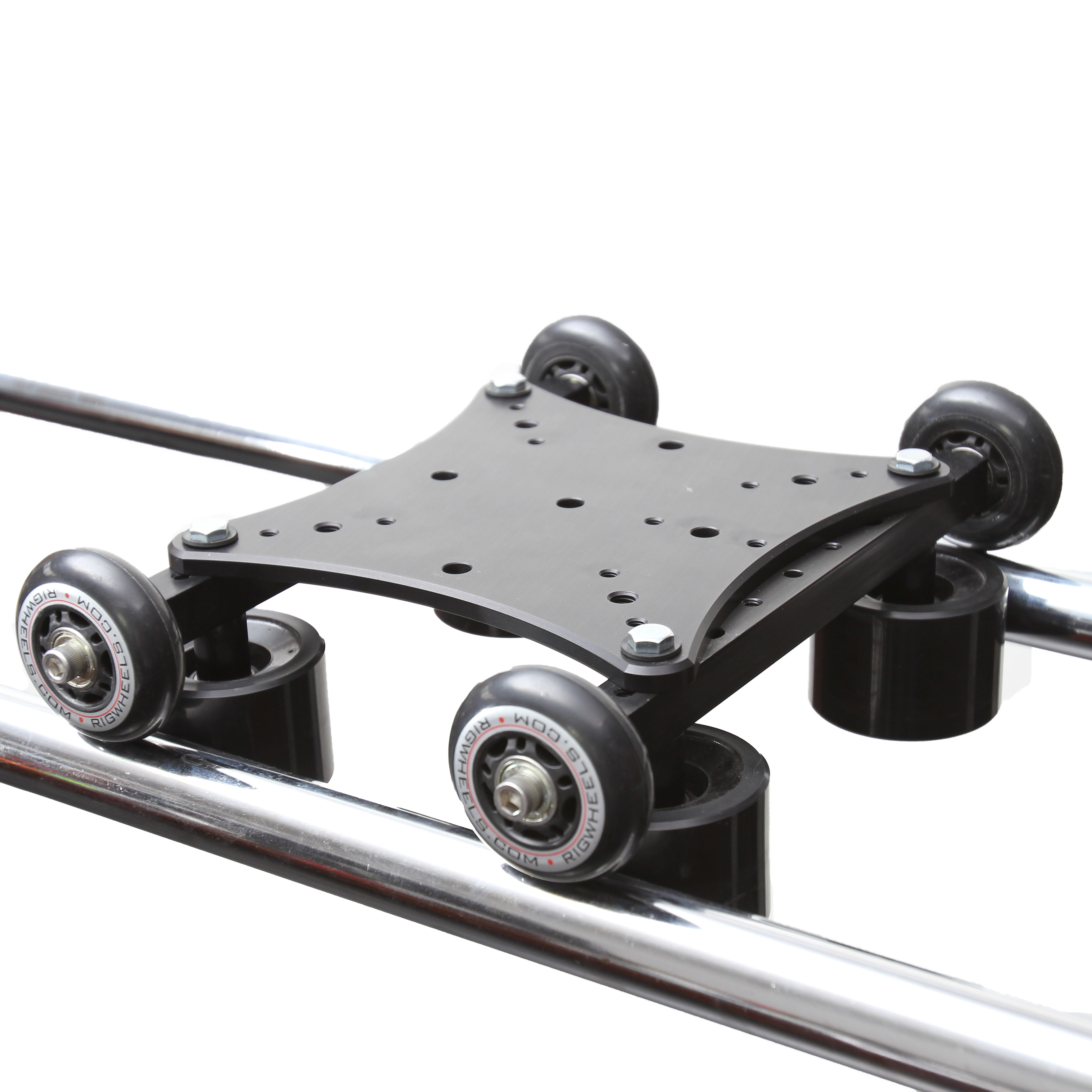 Load 10KG UTEBIT Professional Skater Camera Table Dolly Slider with 2 Mini Ball Head Aluminum Skater Dolly Camera Cart with Rotatable Rubber Wheels 1/4-3/8 Screw Threads for DSLR Video Camcorders 